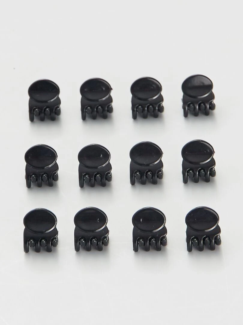 Lot de 12 pinces chauves souris noir