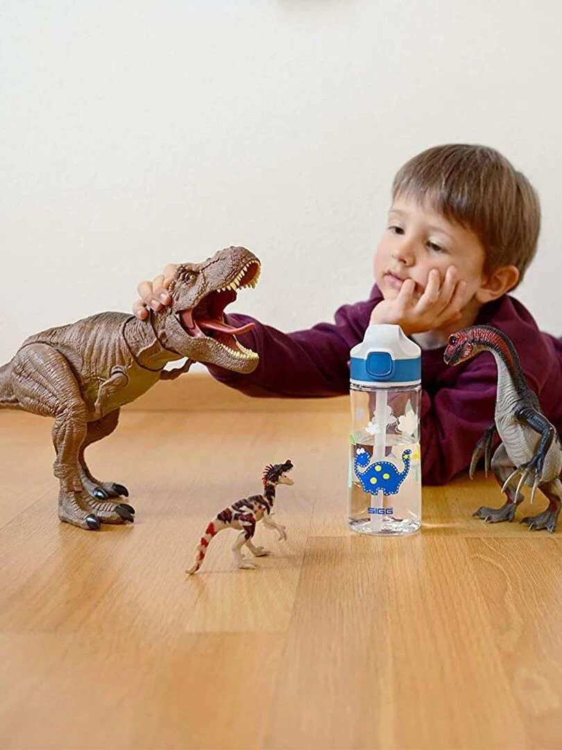 Gourde pour enfant en plastique  Dino  0 45L   Bleu