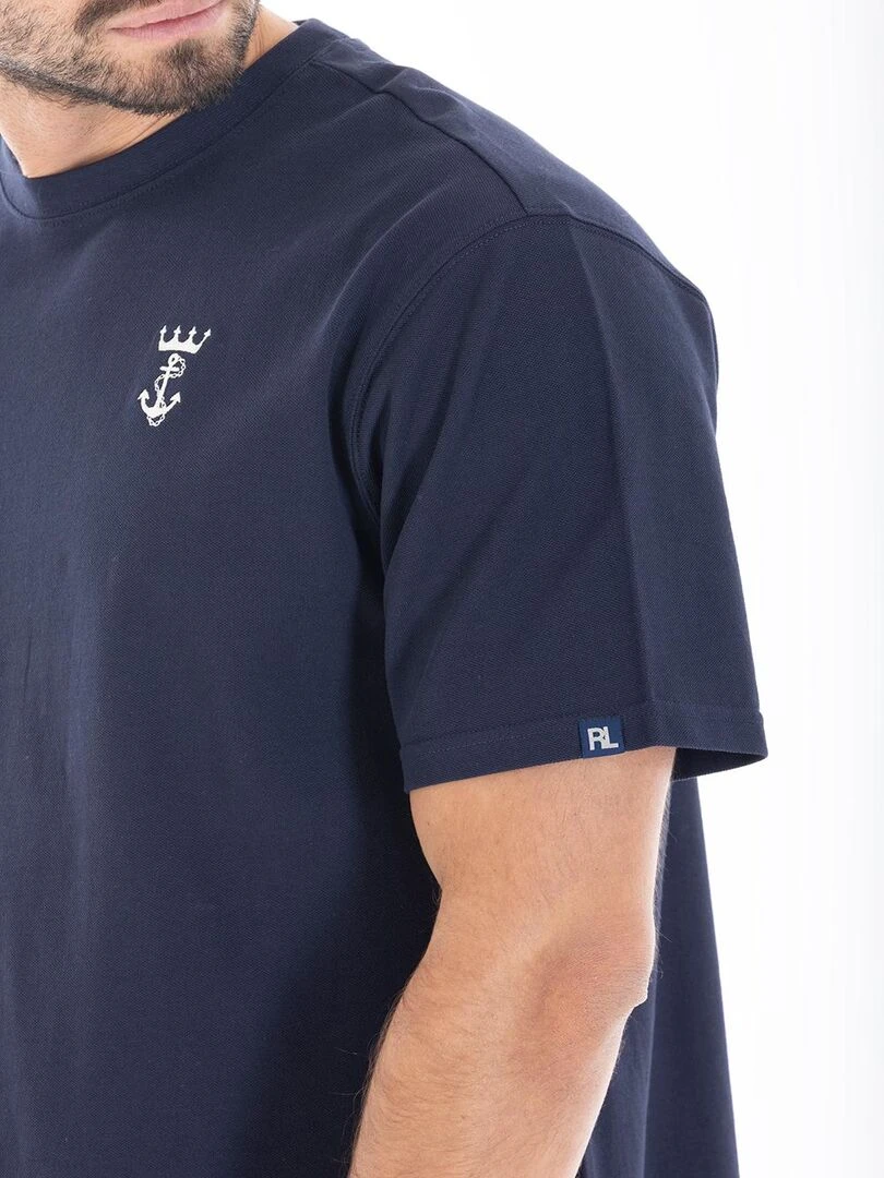 T shirt loose coton piqué CHASE 'Rica Lewis' Bleu
