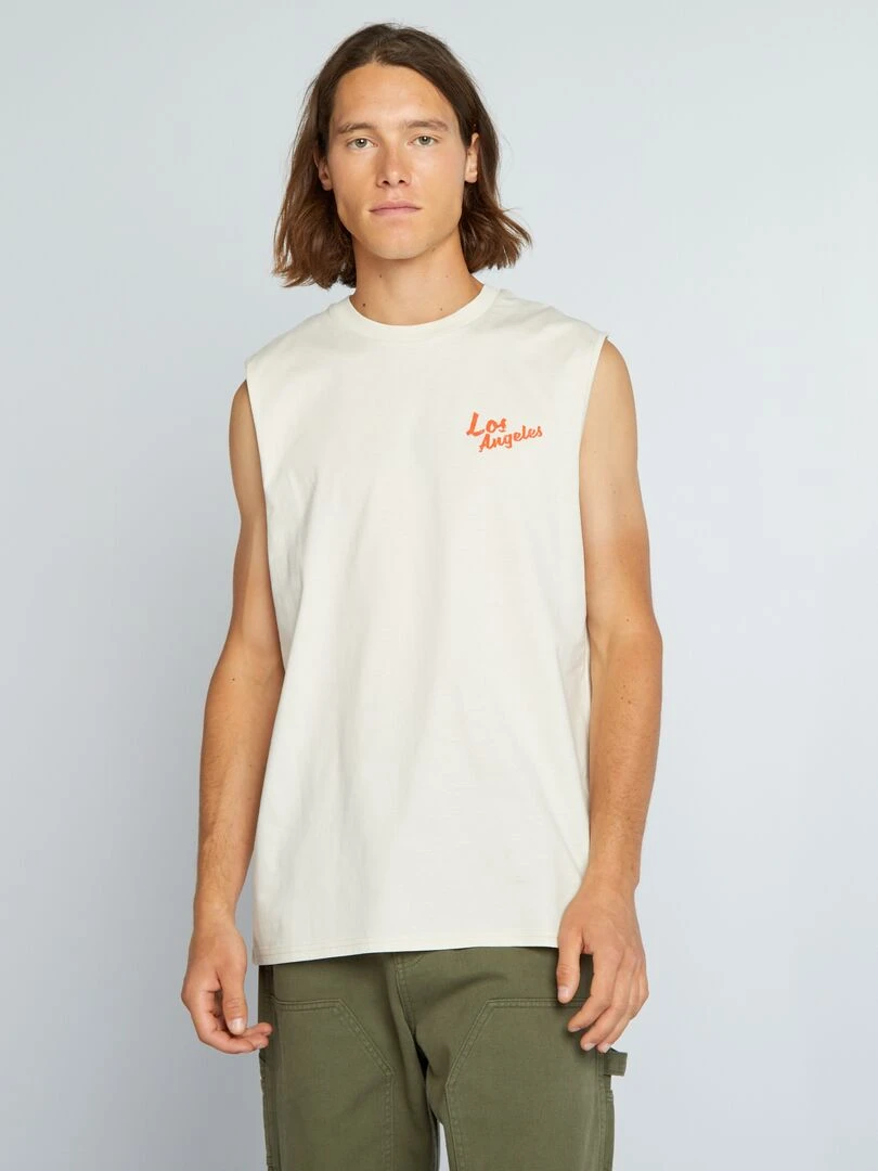 Débardeur large 'Los Angeles' Beige