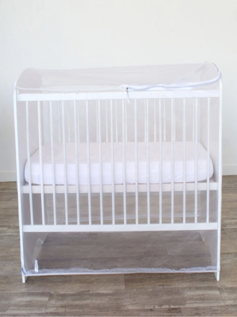 Moustiquaire intégrale adaptable (pour lit 60 x 120 et 70 x 140 cm) Blanc