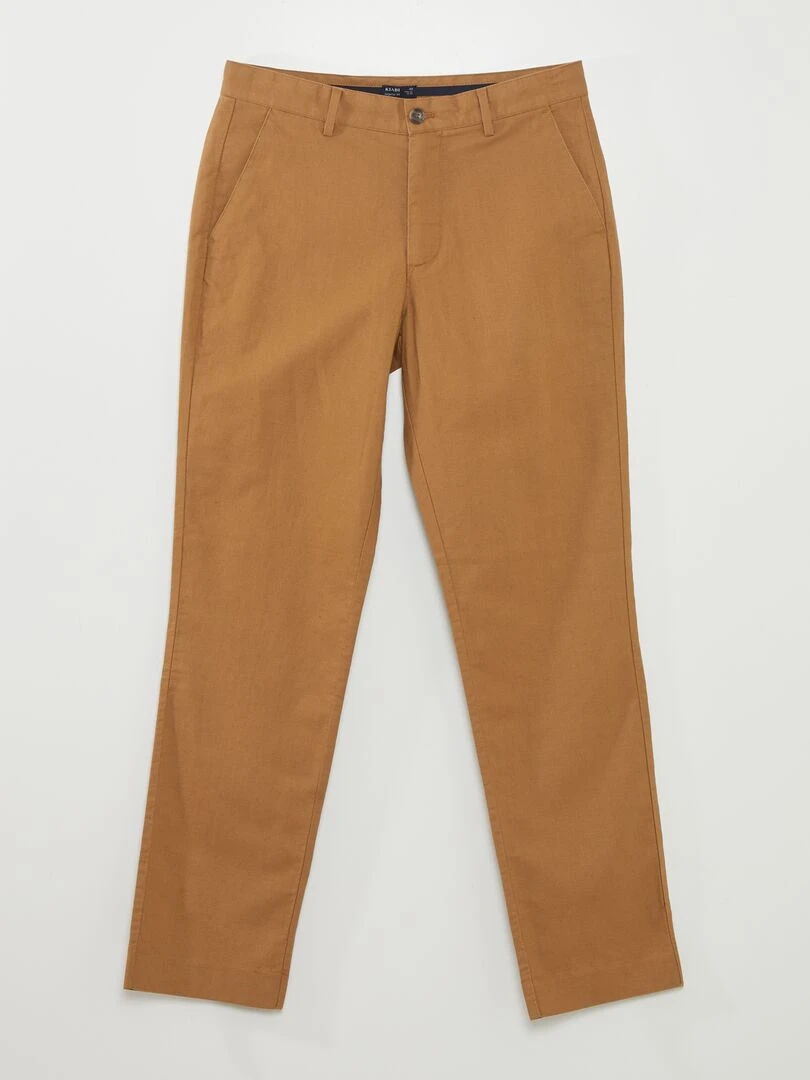 Pantalon chino droit Beige