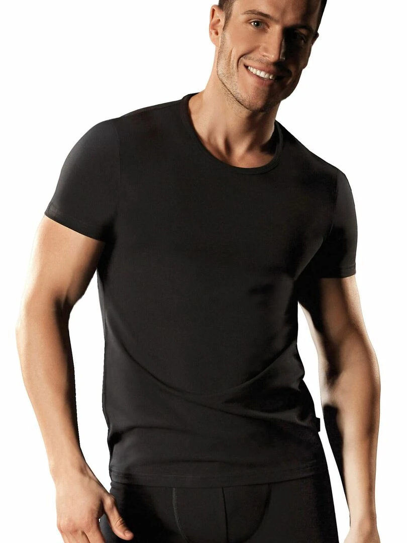 T shirt manches courtes Hermes Noir