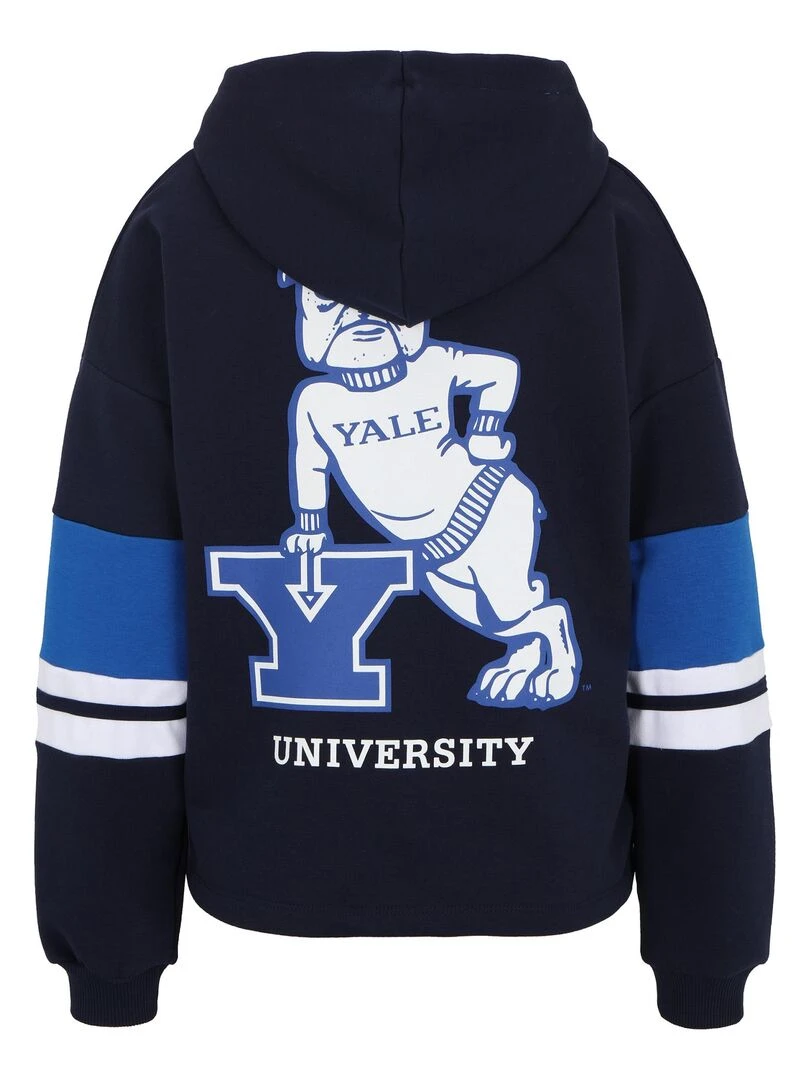 Sweat à capuche adulte YALE college imprimé Bulldog   Polycoton   Bleu marine   M   Bleu marine