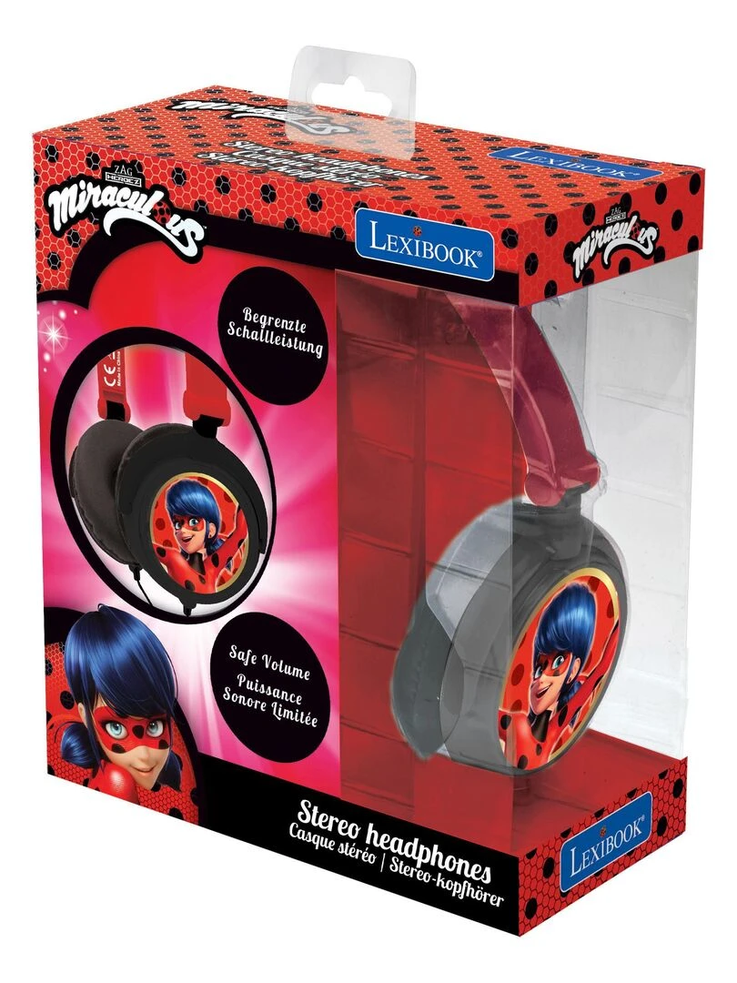 Casque Stéréo Filaire Pliable Pour Enfants Avec Limitation De Volume D'écoute Miraculous   N/A