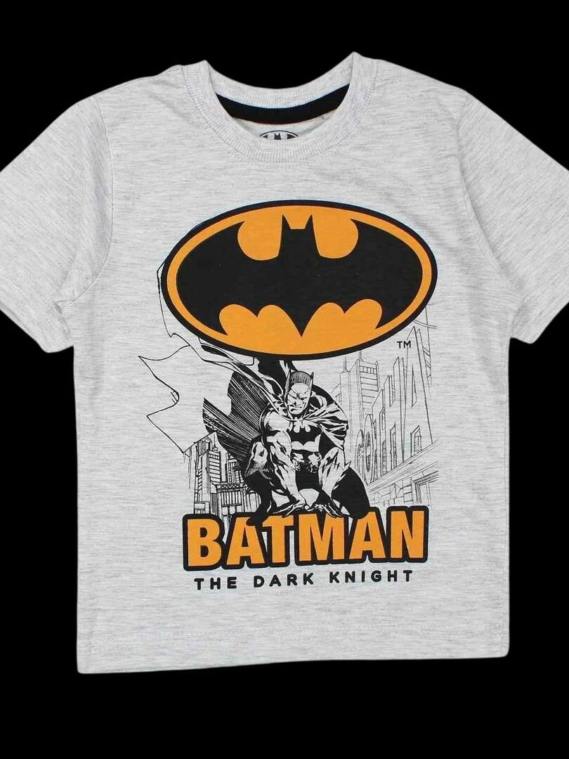 DC Comics Ensemble T shirt short garçon Imprimé Batman Noir