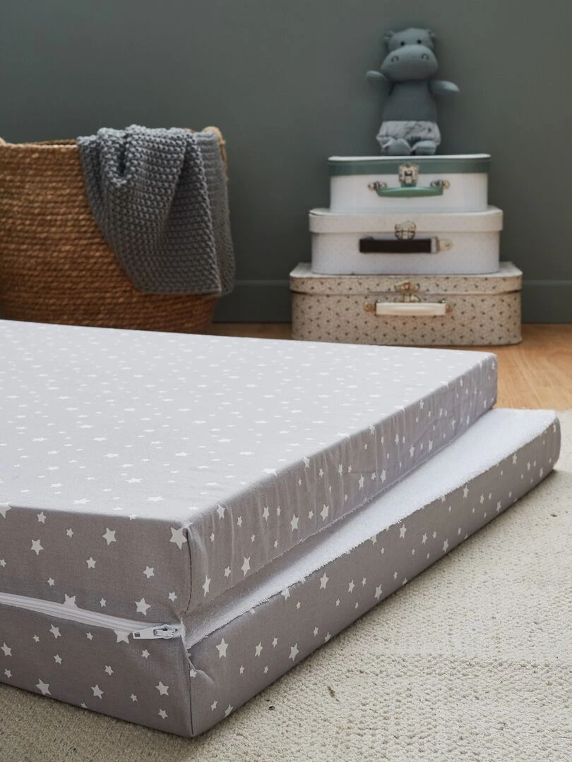 Matelas imperméable déhoussable 'P'tit Albatros'   Gris