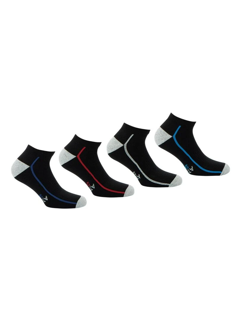 Lot de 4 paires de chaussettes de sport courtes Noir
