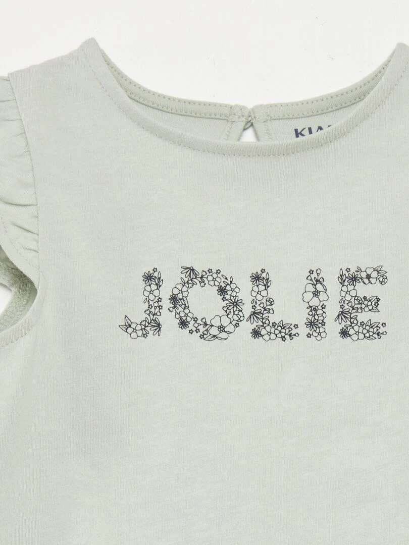 Ensemble t shirt + short imprimé 2 pièces Bleu marine