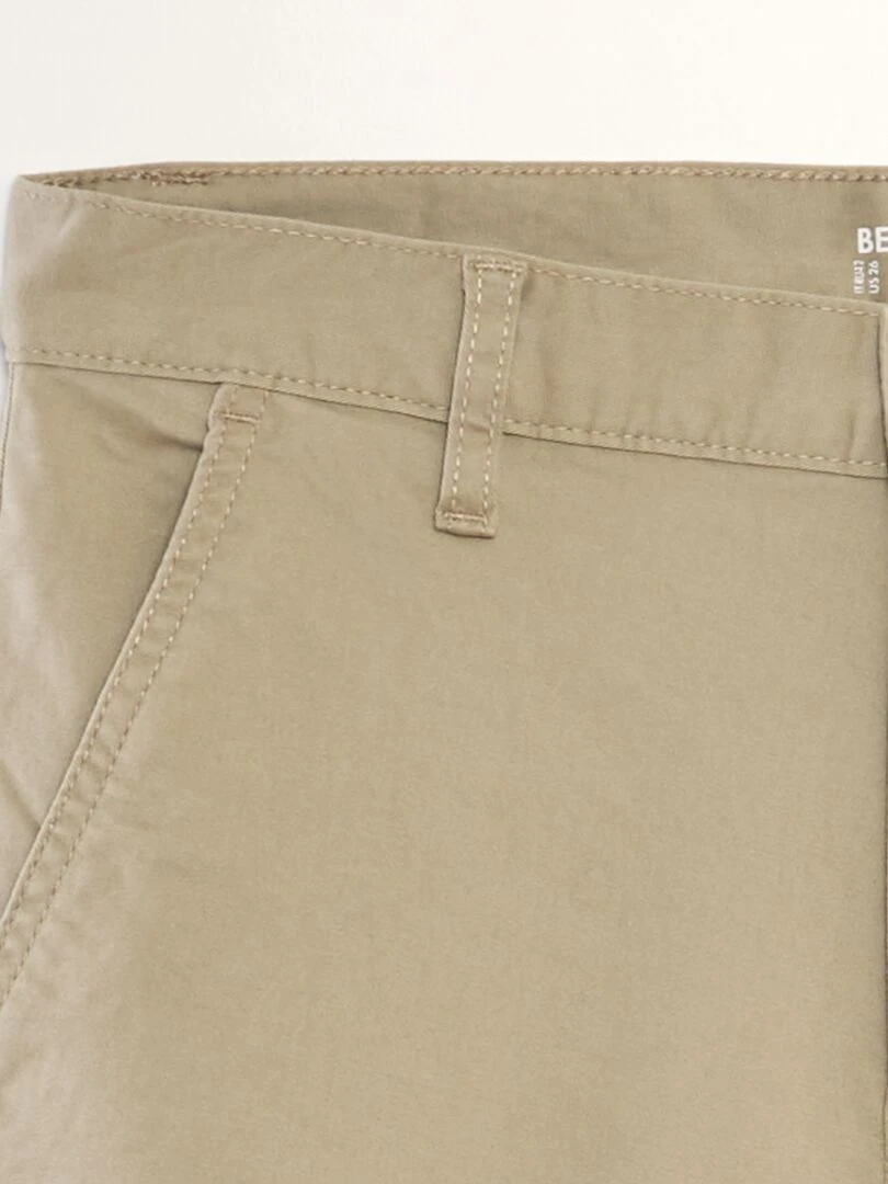 Bermuda chino uni   Beige