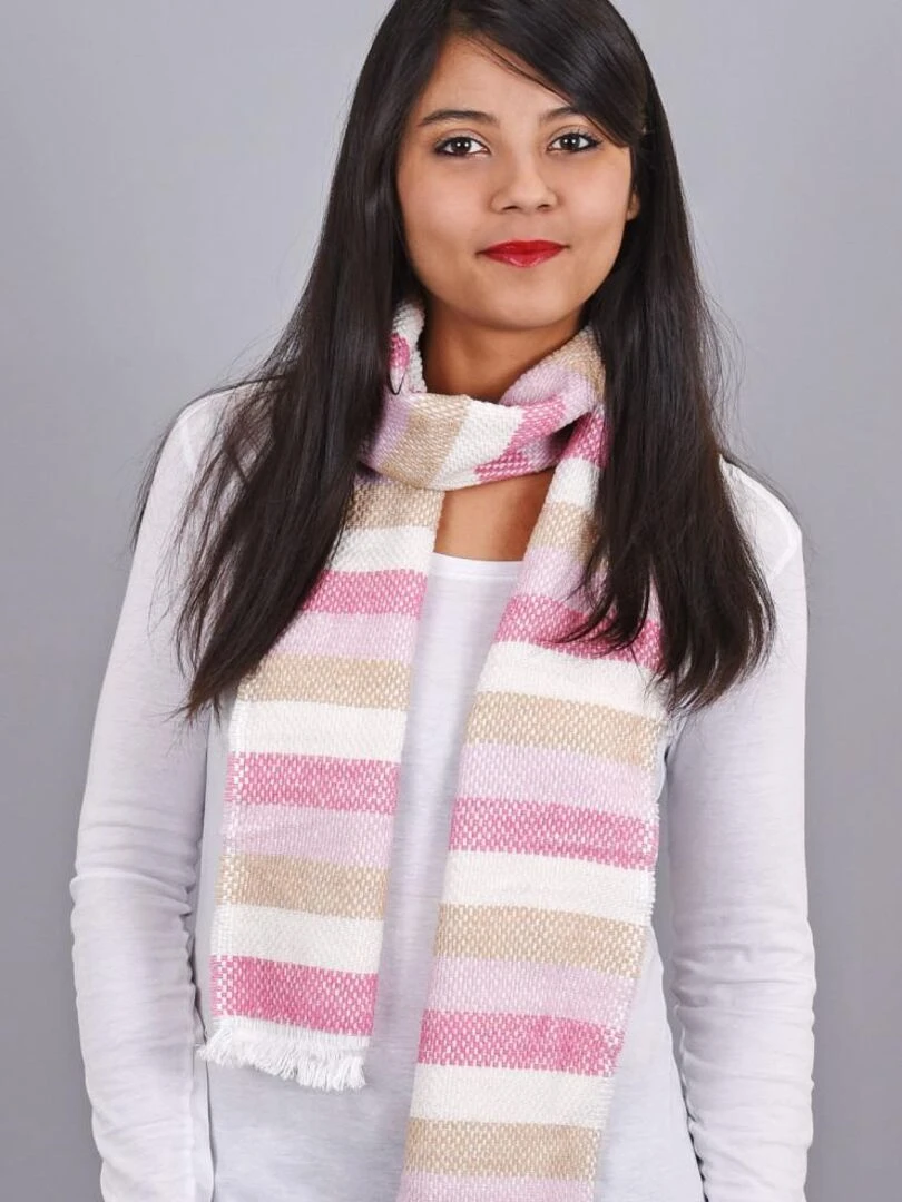 Echarpe Tessa Fabriqué en France Rose