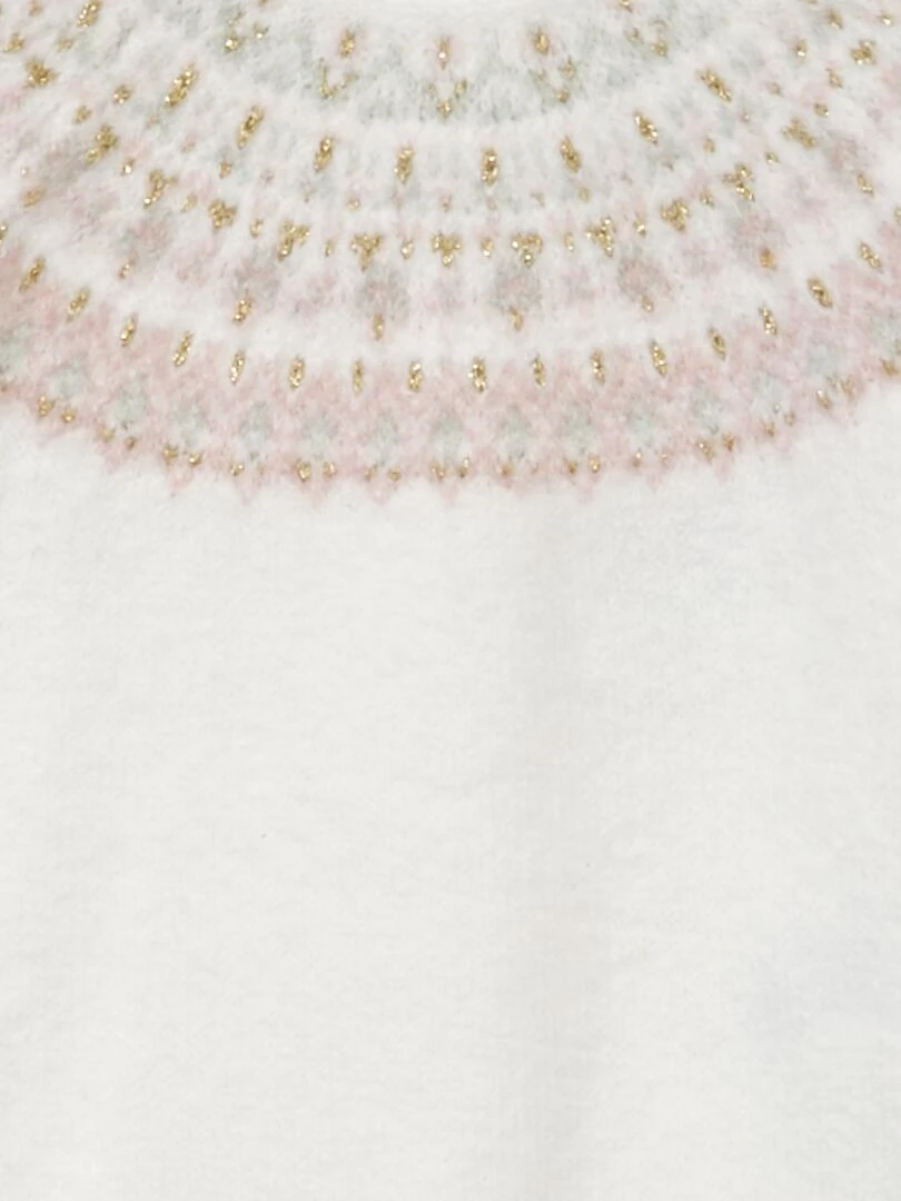Pull en maille jacquard douce   Blanc