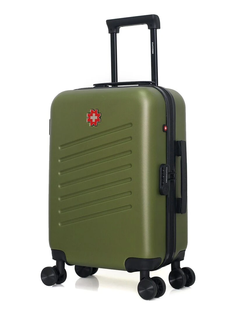 SWISS KOPPER VALISE CABINE ABS ZURICH 4 ROUES 55 CM Vert kaki