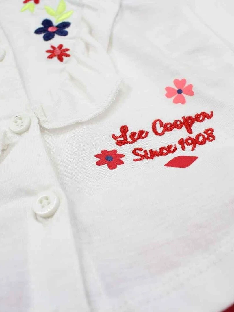 Lee Cooper Ensemble T shirt short bébé fille Imprimé Logo Rose