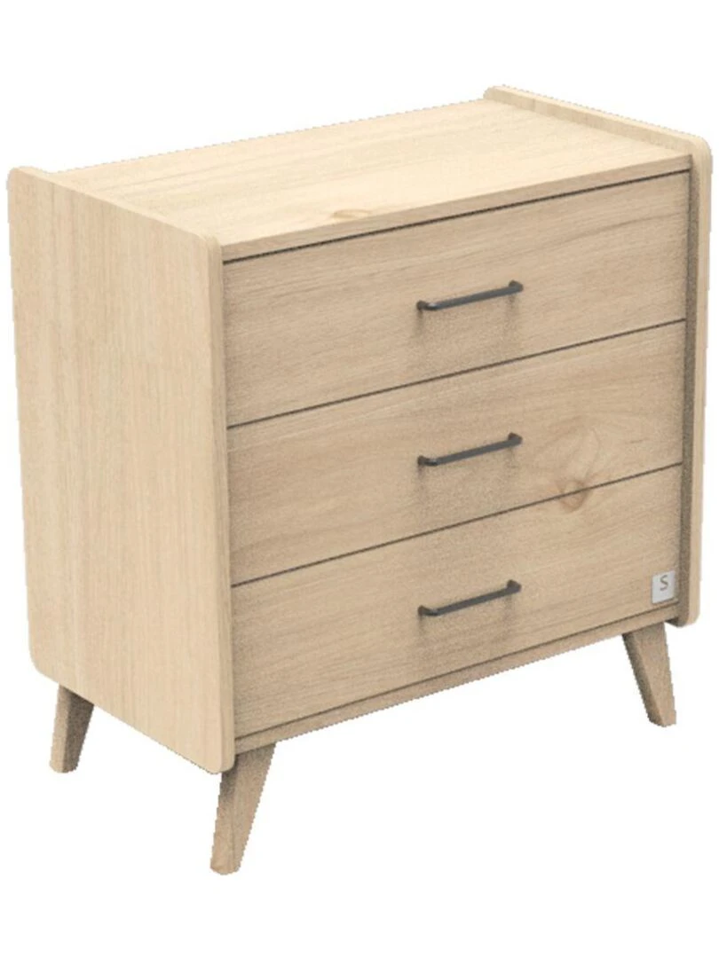 Commode 3 tiroirs Arty SAUTHON Marron