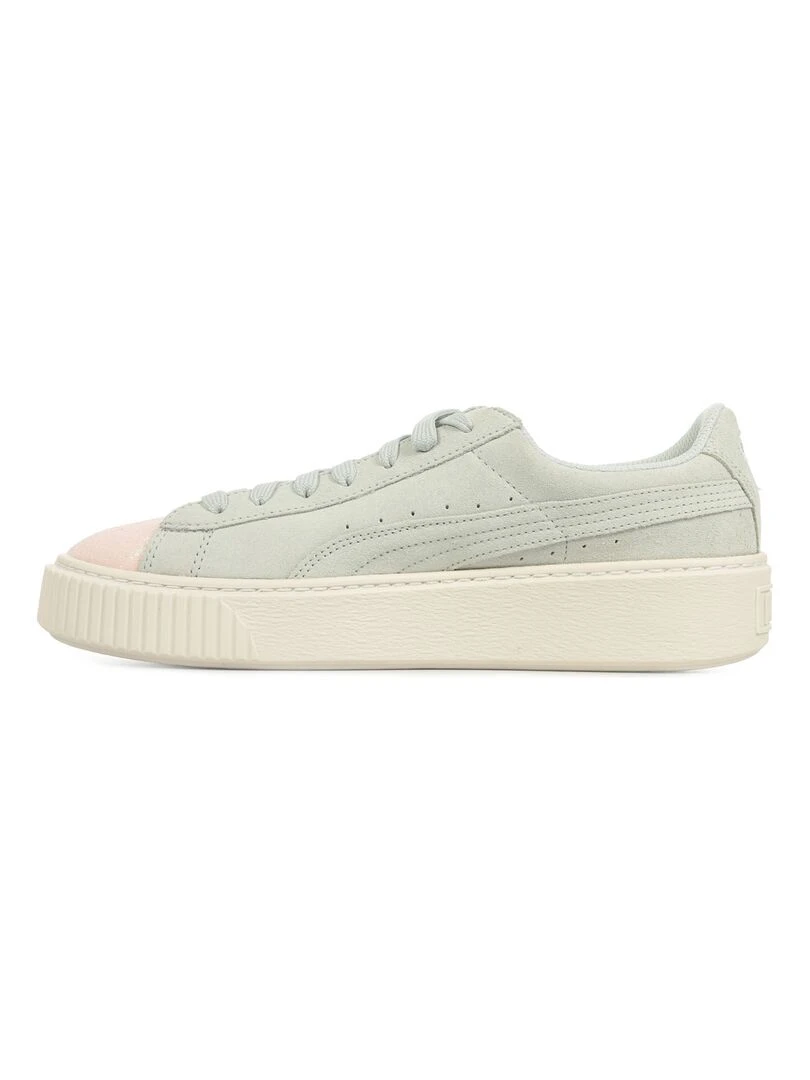 Baskets Suede Platform Glam Jr   Beige