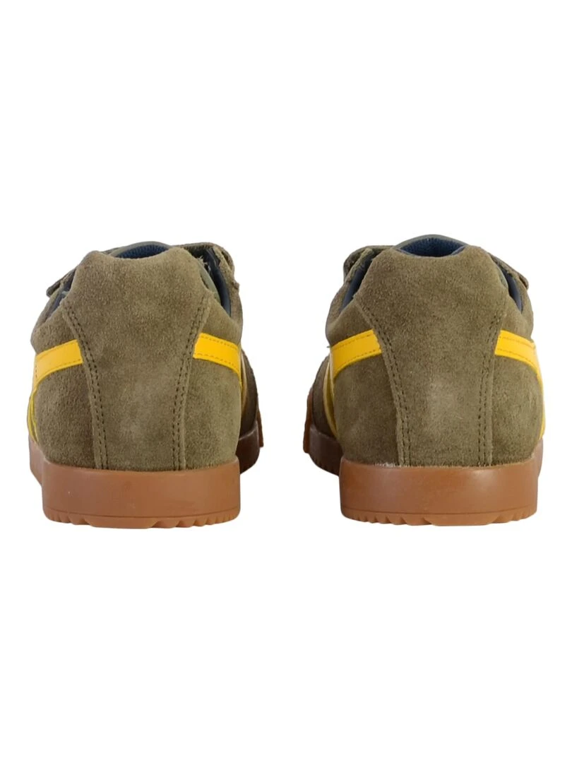 Basket Cuir Enfant Gola Barrier Strap   Kaki