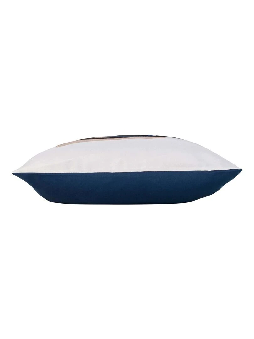 Coussin déhoussable au style contemporain   Bleu