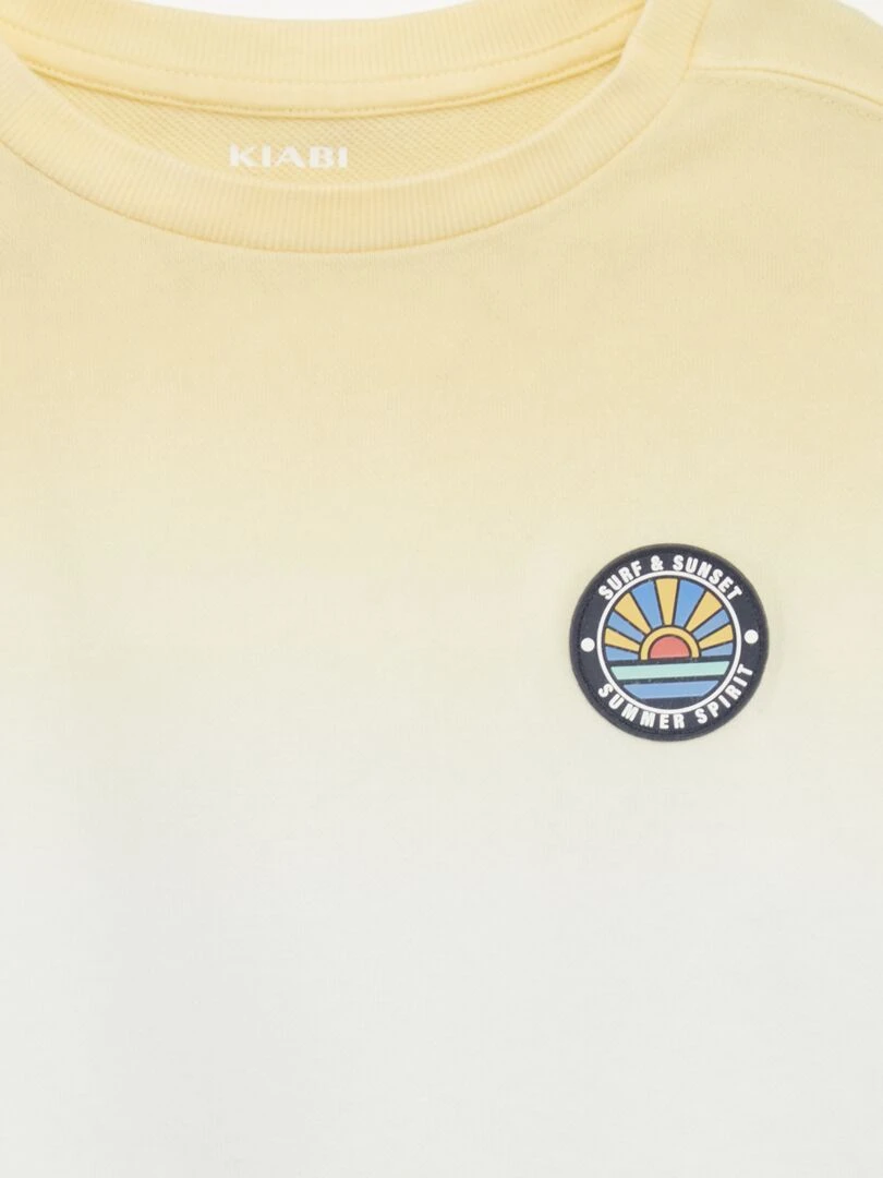 Sweat french terry tie and dye Jaune