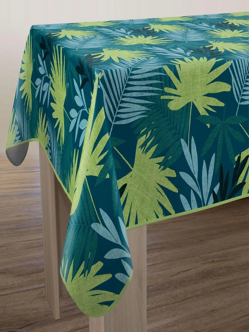 Nappe Anti taches Bali   Carrée 150 x 150 cm   Bleu Vert
