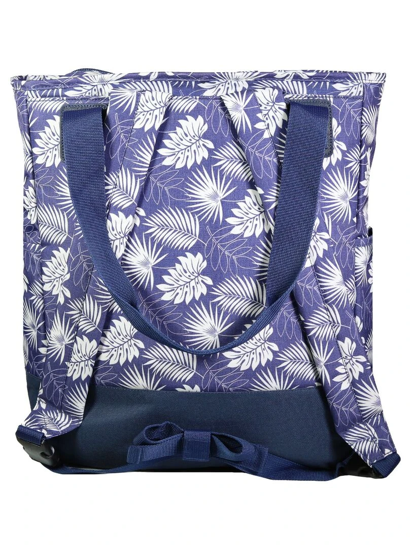 BAGTROTTER Sac 3 en 1 : sac à dos  sac shopping et yoga Offshore Bleu Fleurs   Bleu
