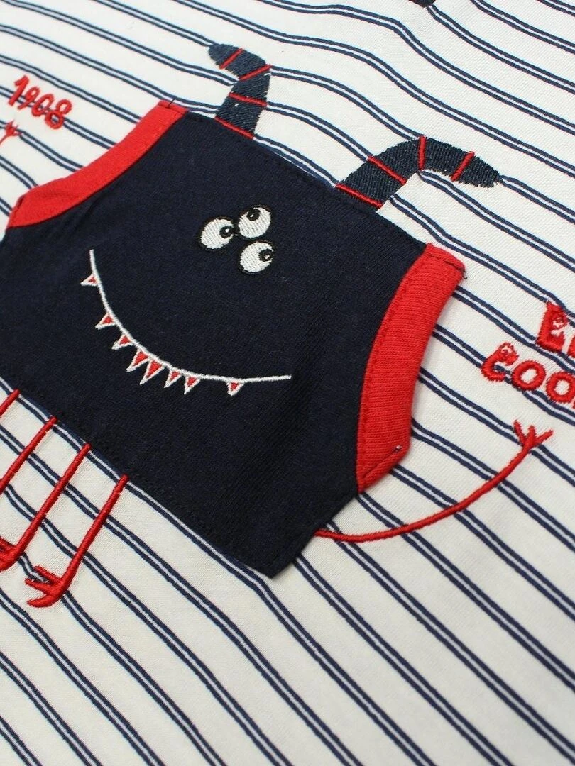Lee Cooper   Combishort bébé garçon imprimé Lee Cooper en coton   Bleu marine