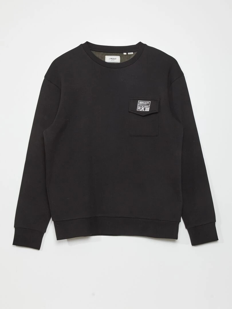 Sweat en molleton noir