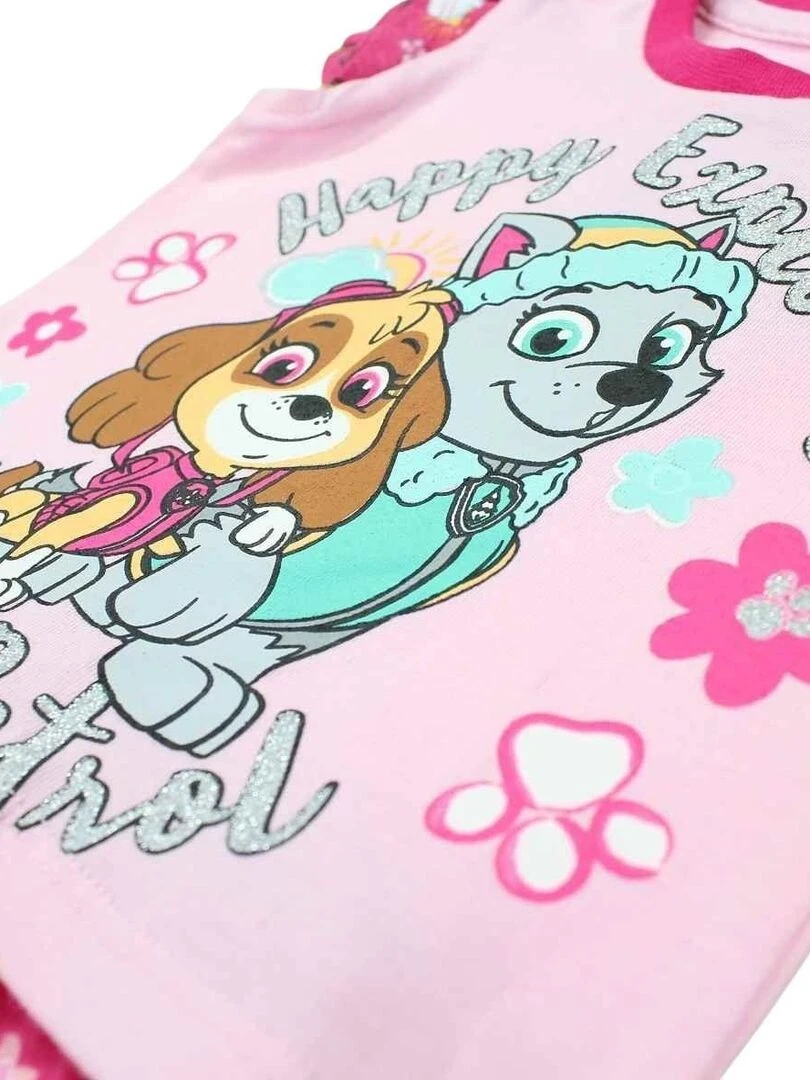 Paw Patrol   Ensemble ​​T shirt legging bébé fille Imprimé La Pat' Patrouille   Rose fushia