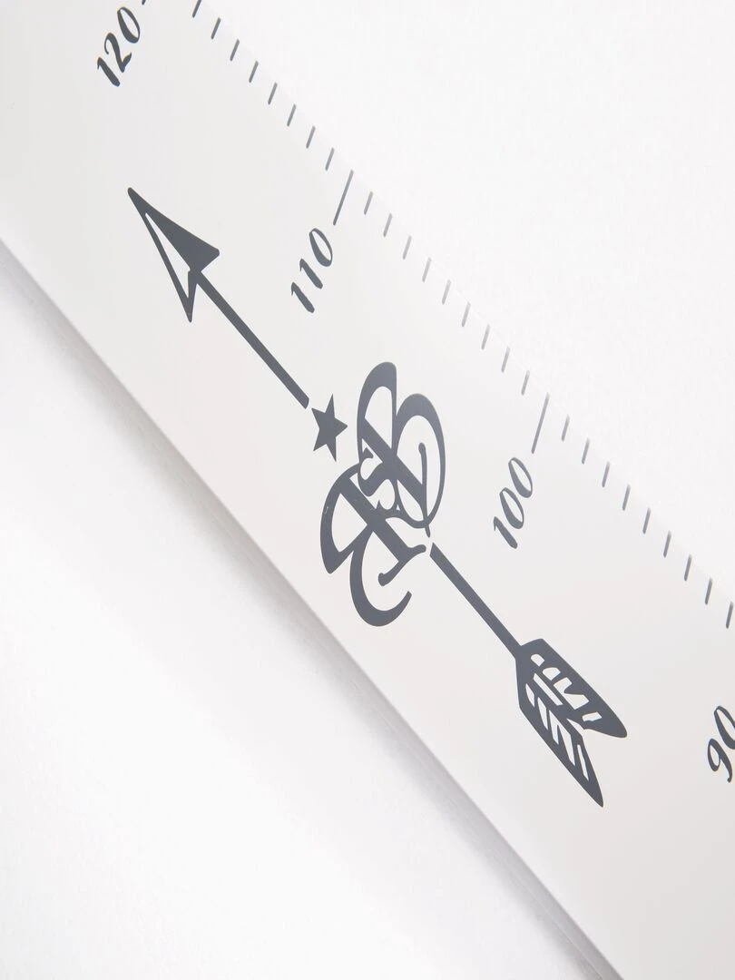 ROBA Toise "Rock Star Baby" – Échelle jusqu'à 150 cm pour enfant – Blanc/gris   Blanc