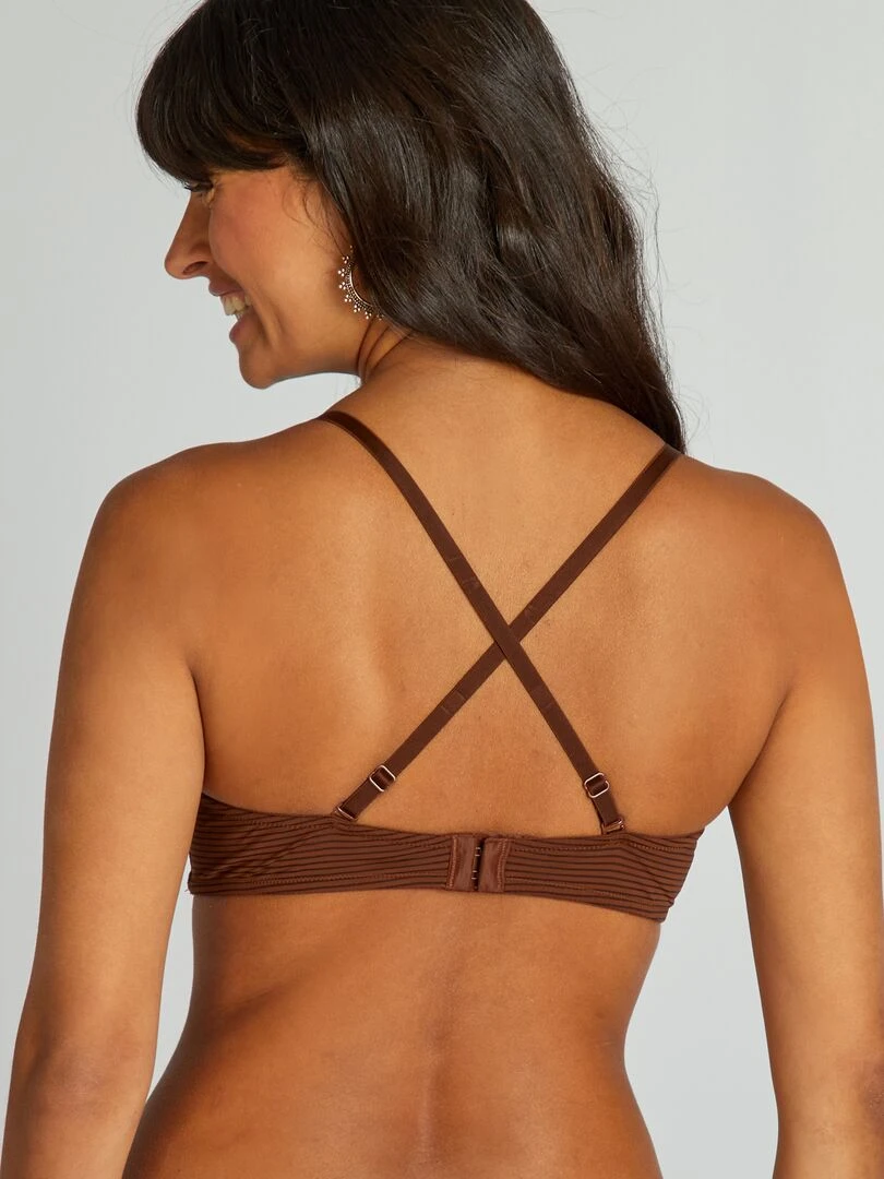 Soutien gorge bretelles amovibles   Marron