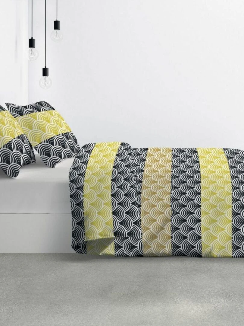 Housse de couette 200x200 cm + 2 taies d'oreiller 63x63 cm Microfibre Hiko Vert