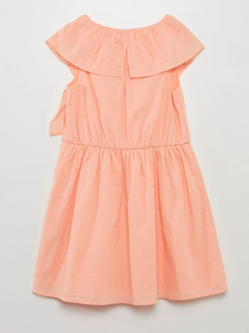Robe en coton plumetis   Orange