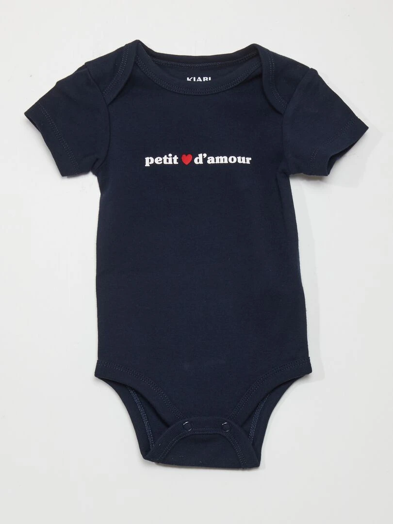 Set dors bien + body + bavoir   3 pièces   Blanc/marine