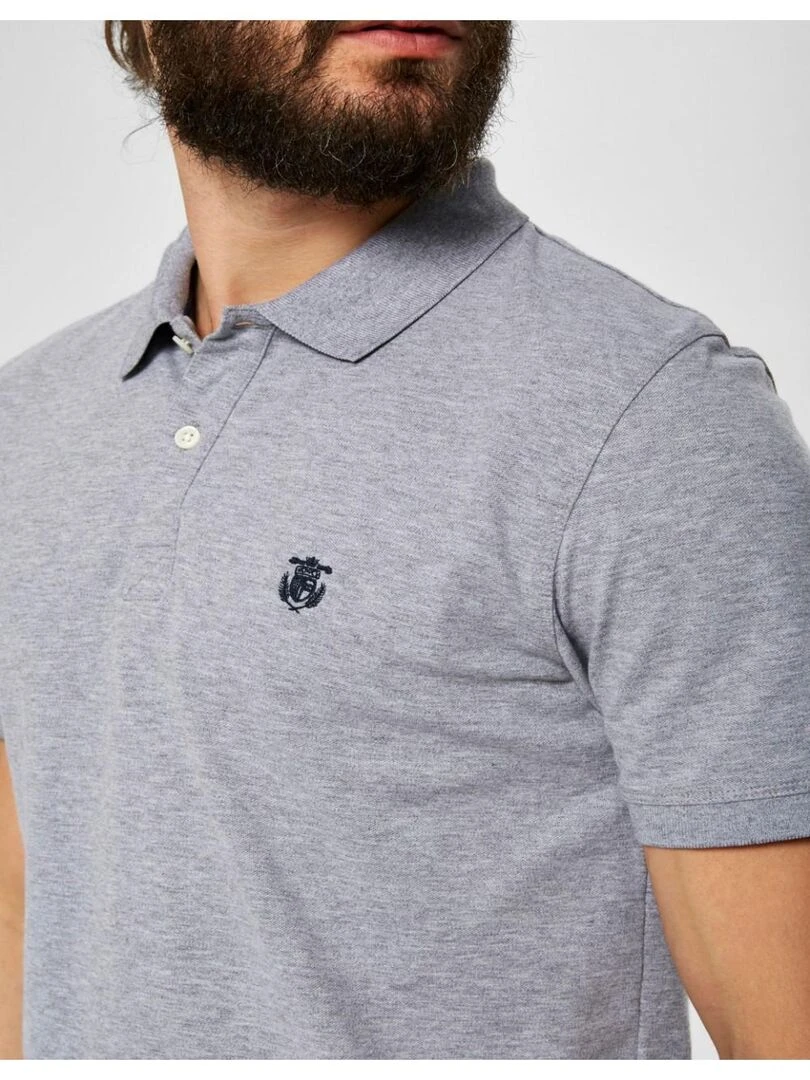 Polo manches courtes Selected   Gris