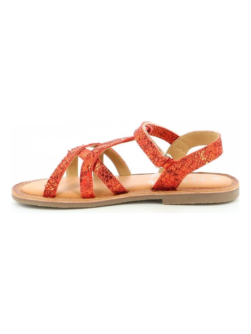 Sandales Cuir Canissa   Orange