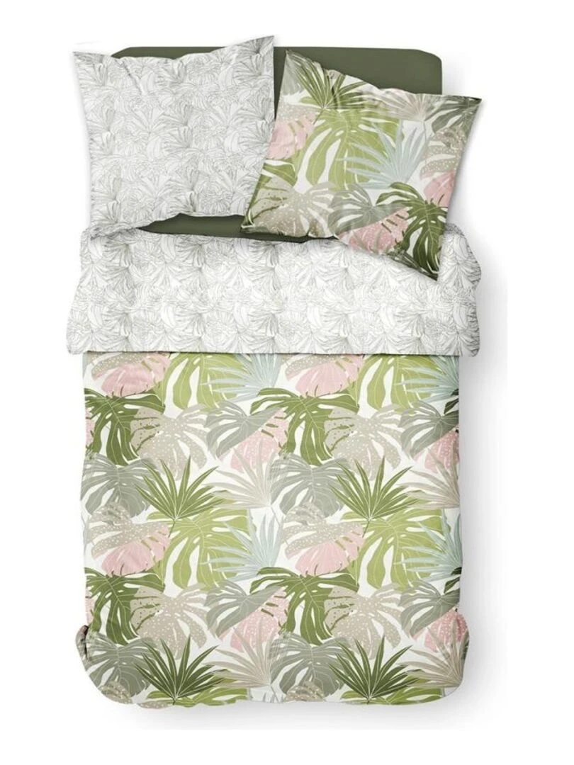 Housse de couette 220 x 240 Crazy Amana + 2 taies Vert
