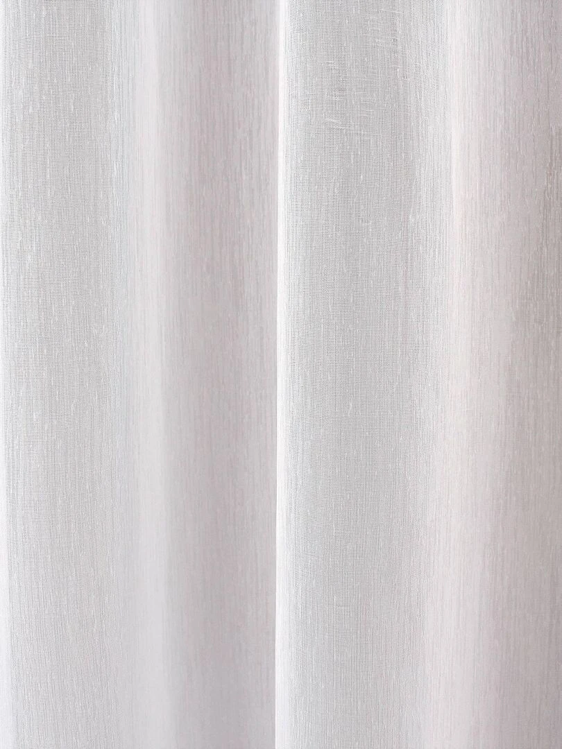 Voilage uni en polyester sablé   Blanc
