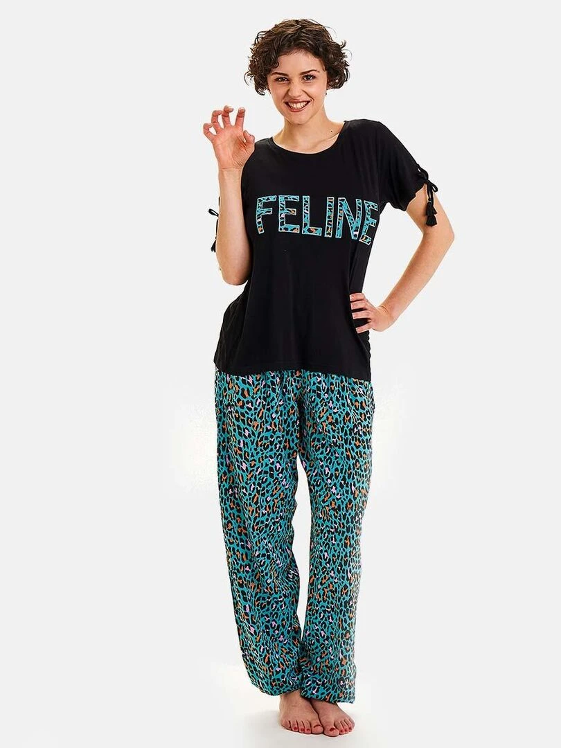 Pyjama Féline   Pomm'Poire   Bleu