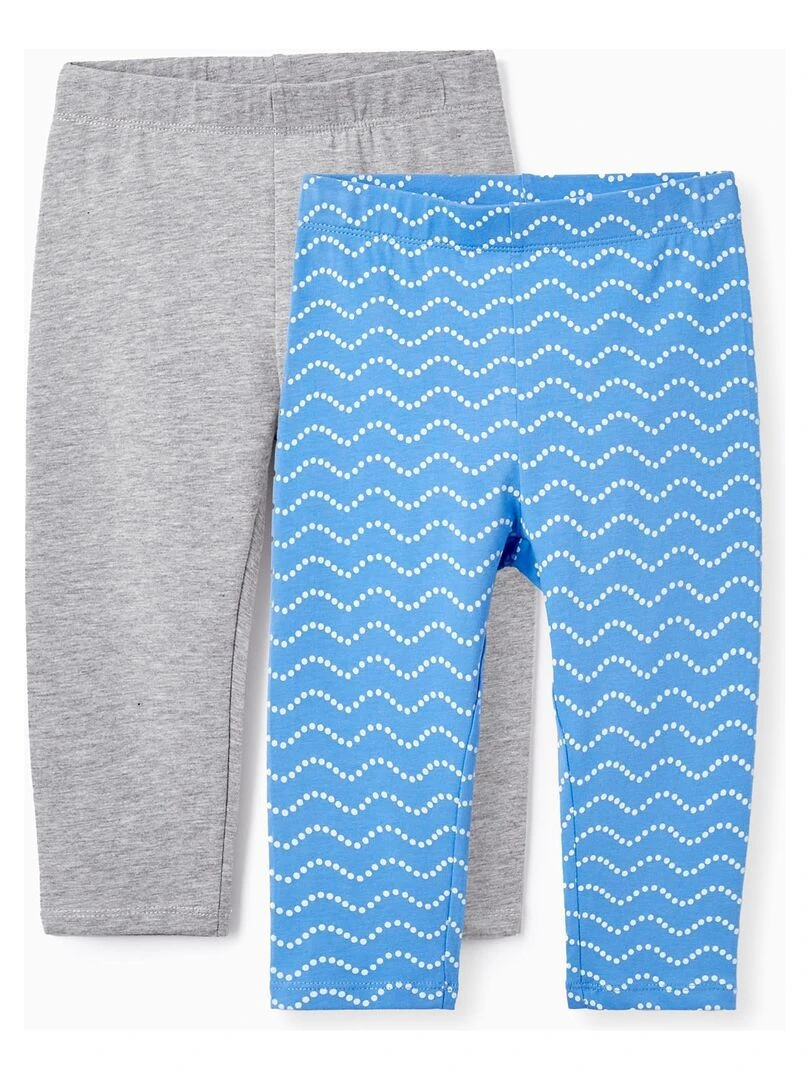2 Leggings Courts en Coton pour Fille EXPLORING AUSTRALIA Bleu foncé