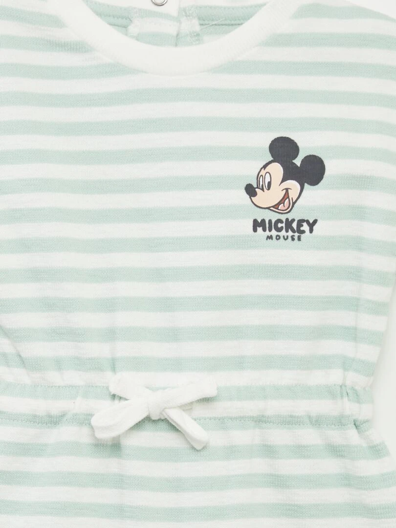 Barboteuse en french terry 'Disney' Vert