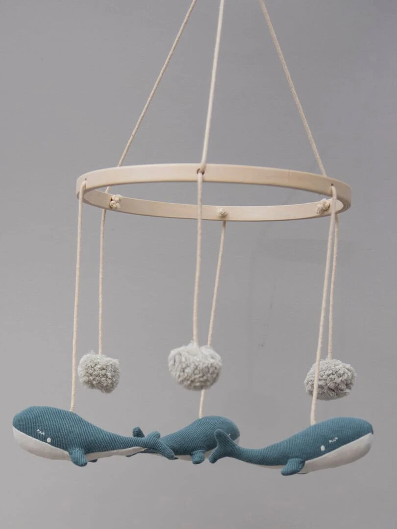 Mobile tricot WHALE   Bleu