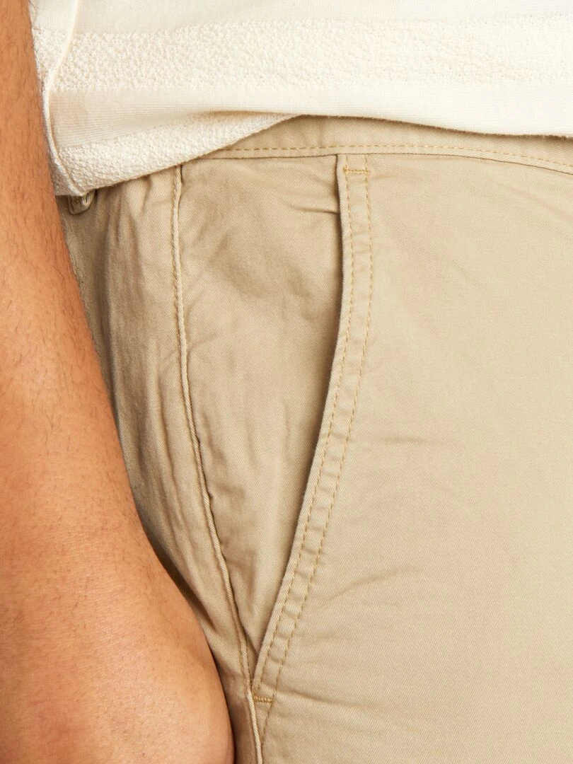 Chino slim en coton stretch   L30   Beige