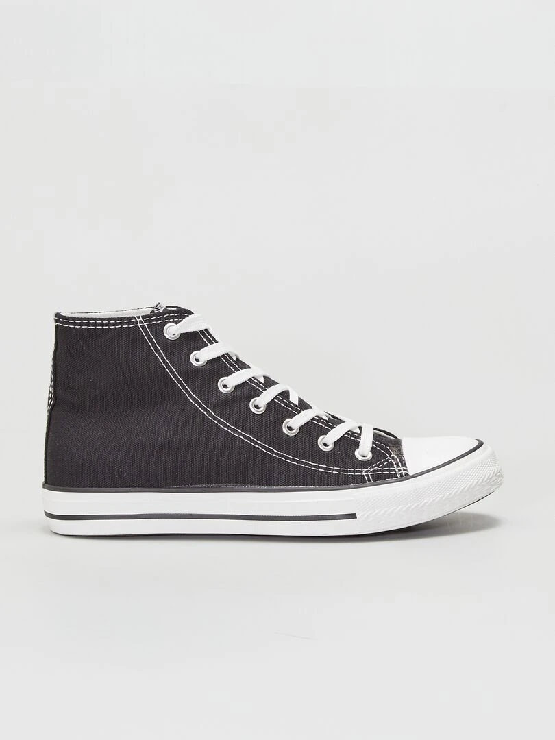 Baskets montantes en toile noir