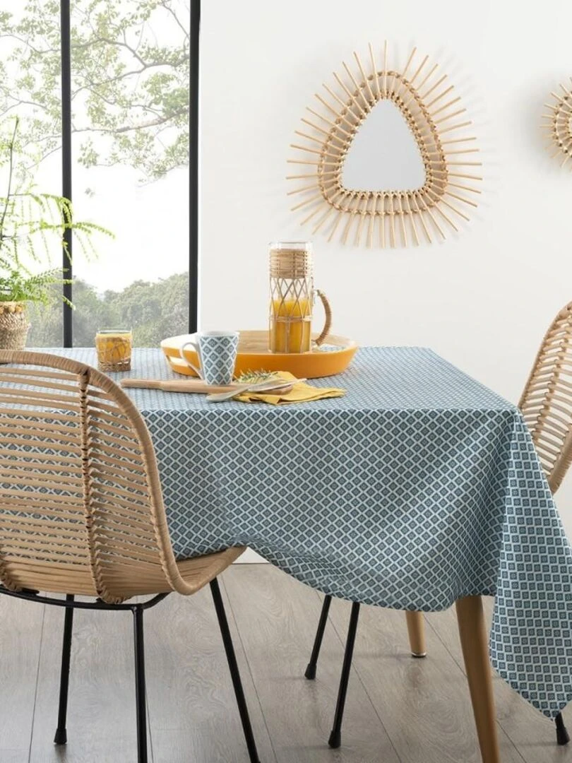 Nappe rectangulaire 140x240 cm Tikal Bleu