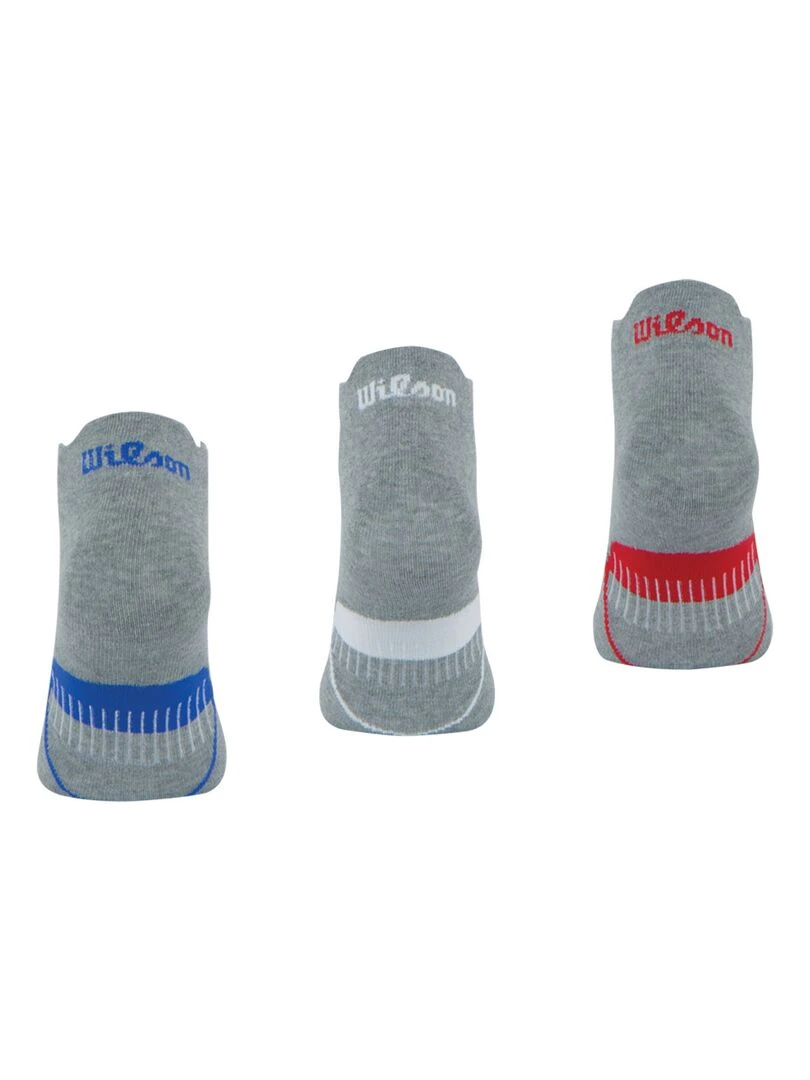 Lot de 3 paires de mi chaussettes Homme Wilson   Gris