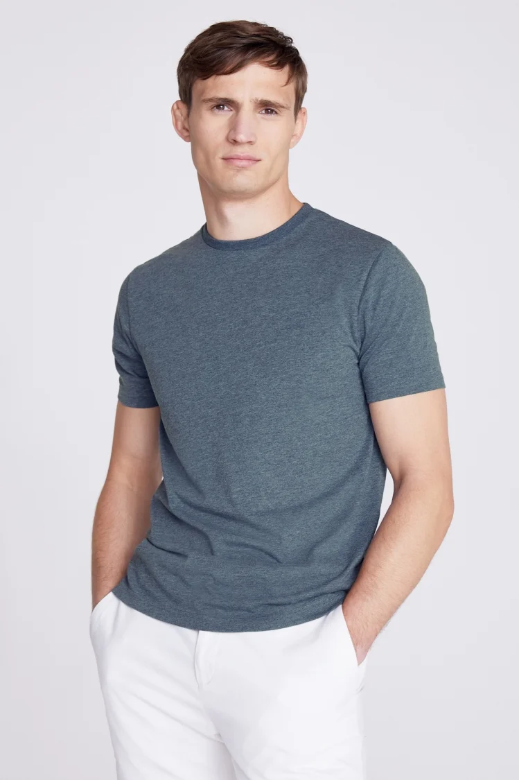 Ink Melange Crew Neck T-Shirt Buy Online at Moss