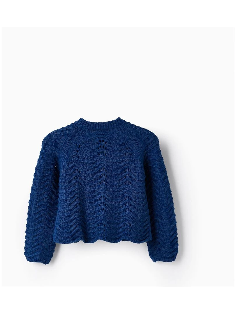 Gilet en Maille pour Bébé Fille ATLANTIC COMPANY Bleu foncé
