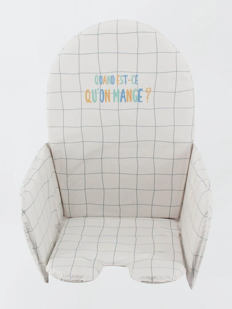 Coussin de chaise haute imprimé Beige