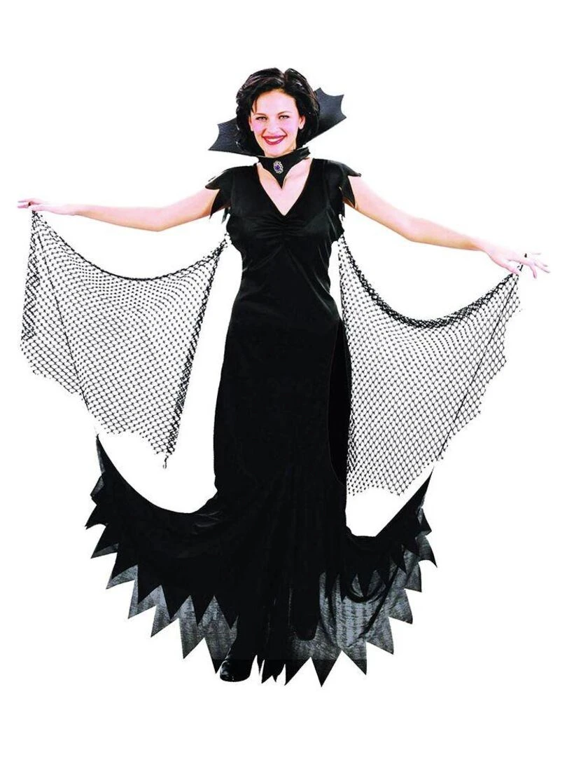 Déguisement Vampire chauve souris Femme Halloween Noir Noir