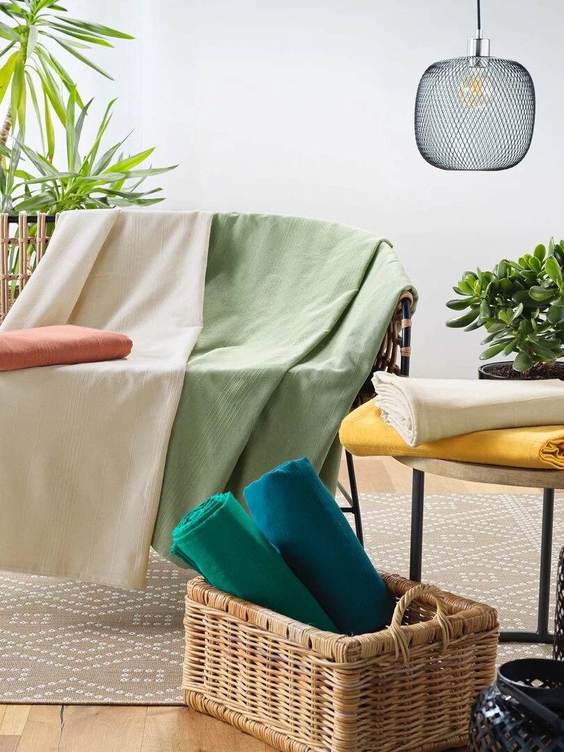 Plaid Jete de lit fauteuil Lucilia   Vert émeraude